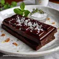 Barre de Chocolat Noir Maison : Croquante et Sal&eacute;e