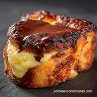 Brioche perdue au chocolat c&oelig;ur cr&eacute;meux cro&ucirc;te caram&eacute;lis&eacute;e