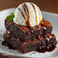 Brownie au Chocolat Signature Moelleux Fudgy et Cro&ucirc;te Craquel&eacute;e