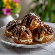 Profiteroles au Chocolat : Cr&egrave;me P&acirc;tissi&egrave;re Maison