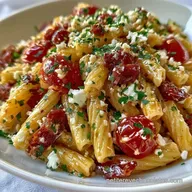 Salade P&acirc;tes Chorizo Tomates avec Feta