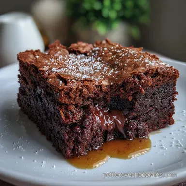Brownie chocolat : LUltime recette c&oelig;ur coulant et cro&ucirc;te craquel&eacute;e. Fiche recette