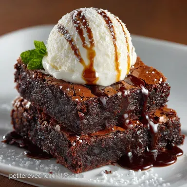 Brownie au Chocolat Signature Moelleux Fudgy et Cro&ucirc;te Craquel&eacute;e