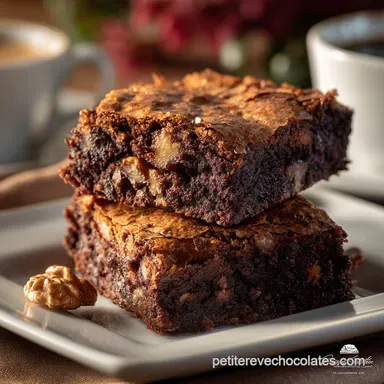Brownies aux noix et chocolat Fudgy la croûte craquelée garantie du Chef Fiche recette