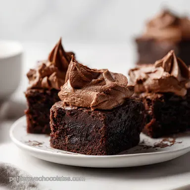 Brownies Mousse Chocolat pour 12 Portions Fiche recette
