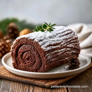 B&ucirc;che de No&euml;l Chocolat pour 8 Personnes Fiche recette