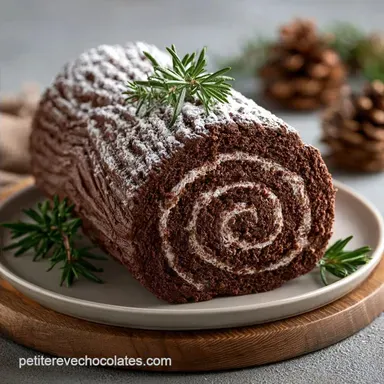 B&ucirc;che de No&euml;l Chocolat pour 8 Personnes