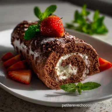 La Recette De La B&ucirc;che Roul&eacute;e Au Chocolat Empreinte | Biscuit Ultra-Souple Fiche recette