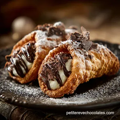 Cannoli au chocolat : Recette authentique coque cacao ultra-croustillante Fiche recette