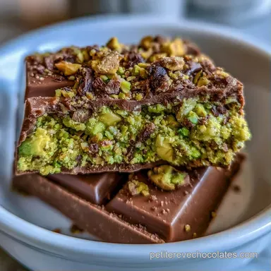 Chocolat Duba&iuml; avec Cr&egrave;me de Pistache Fiche recette