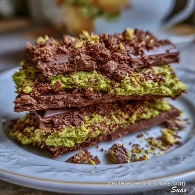 Chocolat Duba&iuml; &agrave; la Cr&egrave;me de Pistache Fiche recette