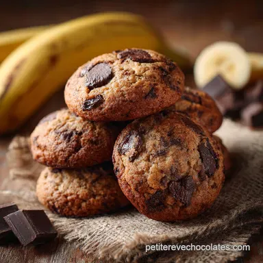 Recette Cookies Banane Chocolat Le Moelleux Sans Beurre Facile