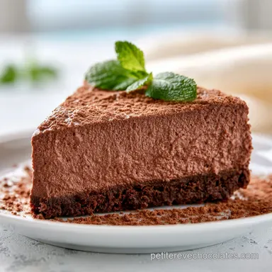 Dark Chocolate Mousse Cake: Velout&eacute; Fiche recette