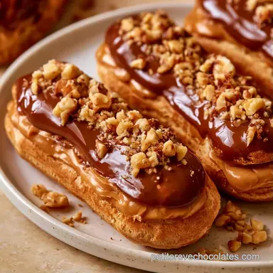 &Eacute;clairs Chocolat Pralin&eacute; Croustillants Fiche recette