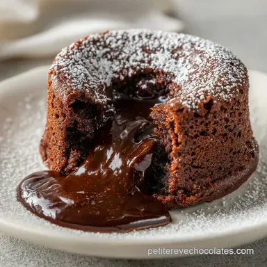 Recette du Fondant au Chocolat pour 4 Personnes : C&oelig;ur Coulant Fiche recette