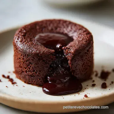 Recette du Fondant au Chocolat Noir pour 4