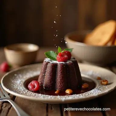 Recette de Cœur Coulant Chocolat Noir Intense aux Noix Caramélisées Fiche recette