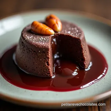 Recette de C&oelig;ur Coulant Chocolat Noir Intense aux Noix Caram&eacute;lis&eacute;es