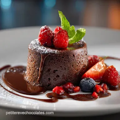 Dessert au chocolat Le meilleur fondant de f&ecirc;te riche et sans farine