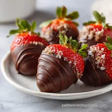 Fraises au Chocolat: Coque Craquante en 50 Min
