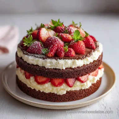 G&acirc;teau Chocolat Fraise en 65 Minutes : Un Dessert Fondant