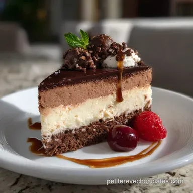 Triple Chocolate Mousse Cake Layered Mousse: Le R&ecirc;ve Fiche recette