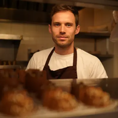 Photo of Julien Morel - Pâtissier &amp styliste culinaire — gâteaux au chocolat brownies biscuits et cookies maison.