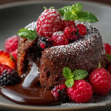 Recette Mini Fondants au Chocolat Le Cœur Ultra Coulant Fiche recette