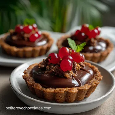 Mini Chocolate Tarts: Ganache Intense et P&acirc;te Croustillante Fiche recette