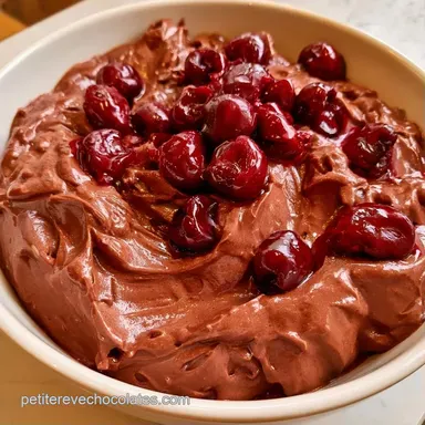 Mousse For&ecirc;t Noire aux Griottes Fiche recette