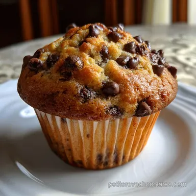 Muffin P&eacute;pites Chocolat: D&ocirc;me Spectaculaire