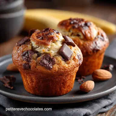 Muffin Banane Chocolat La recette ultra moelleuse du Chef rapide et facile Fiche recette