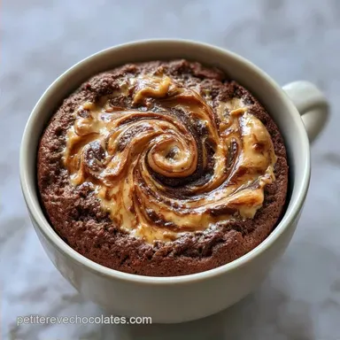 Mug Cake Chocolat Cacahu&egrave;te en 5 Min