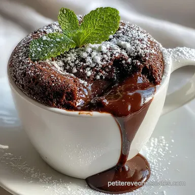 Mug cake au chocolat rapide sans oeuf - Recette Micro-Onde Fiche recette