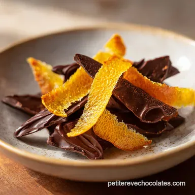 Recette Orangettes au Chocolat Maison pour 6 Pers. Fiche recette