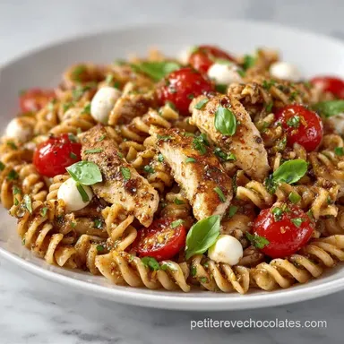 Salade P&acirc;tes Compl&egrave;tes Poulet en 25 Min