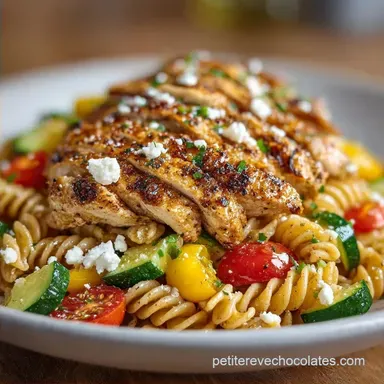 Salade P&acirc;tes Piquenique Facile au Poulet