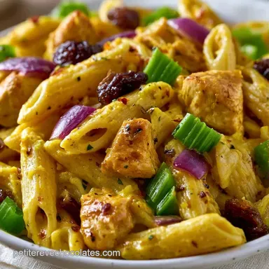 Salade P&acirc;tes Poulet Curry au Penne Fiche recette