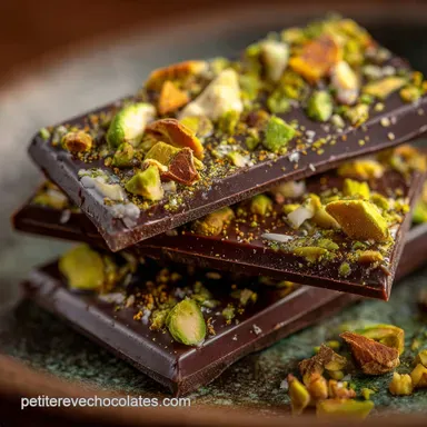 Tablette de chocolat pistache Recette maison avec temp&eacute;rage parfait Fiche recette