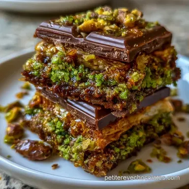 Pistache Croustillante avec Kada&iuml;f Fiche recette