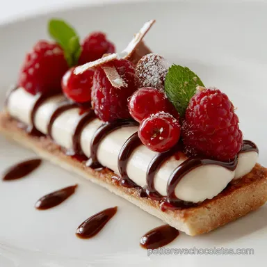 Tarte au chocolat blanc et framboise Recette P&acirc;tissi&egrave;re Inratable Fiche recette