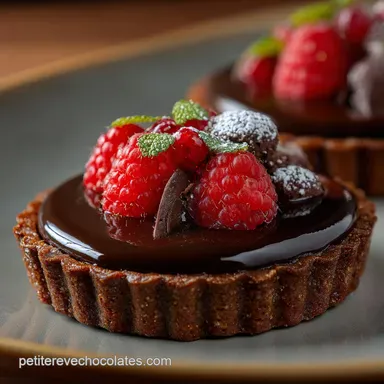 Tarte au Chocolat Noir Intense Ganache velout&eacute;e et p&acirc;te sabl&eacute;e