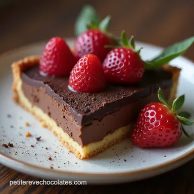 La Meilleure Tarte au Chocolat Noir Fondante sur P&acirc;te Sabl&eacute;e