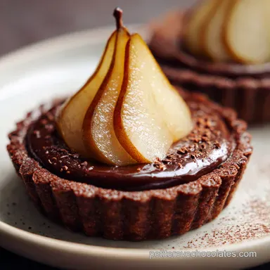 Tarte Poires Chocolat : Recette en 1h 10min pour 8 Gourmands Fiche recette