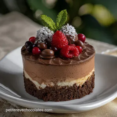 Triple Chocolate Mousse Cake: Textures A&eacute;riennes Fiche recette