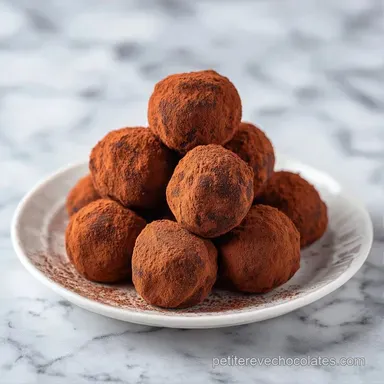 Truffes Chocolat Noir: C&oelig;ur Fondant Fiche recette