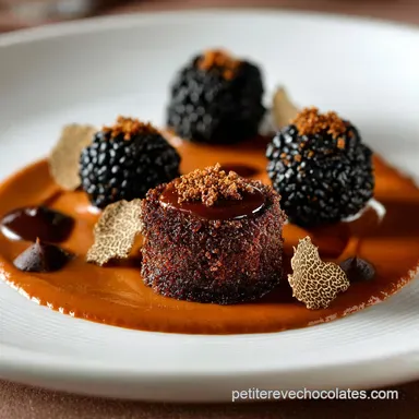 Champagne au chocolat : Truffes noir intense, lid&eacute;e dessert chic et facile