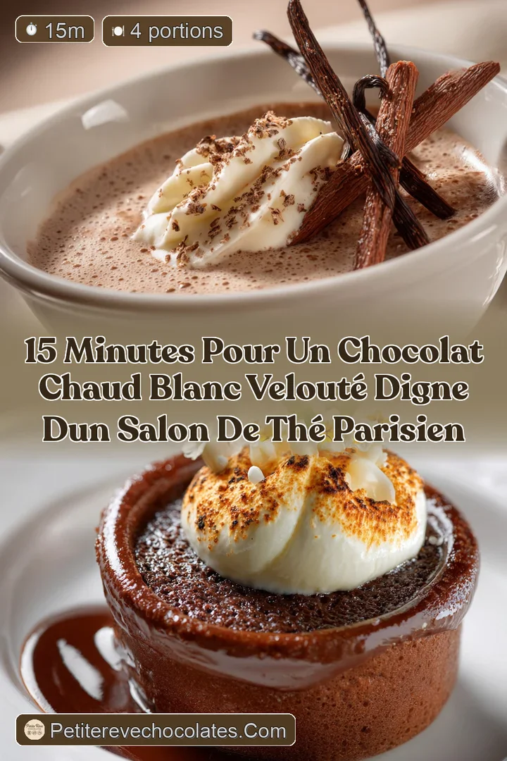 15 minutes pour un Chocolat Chaud Blanc Velout&eacute; digne dun salon de th&eacute; parisien
