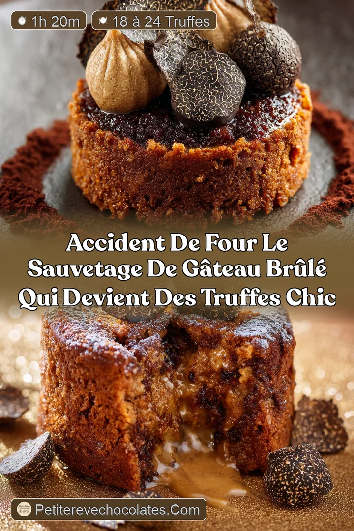 Accident de four Le Sauvetage de G&acirc;teau Br&ucirc;l&eacute; qui devient des truffes chic