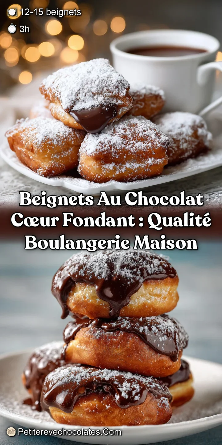 Beignets au Chocolat C&oelig;ur Fondant : Qualit&eacute; Boulangerie Maison